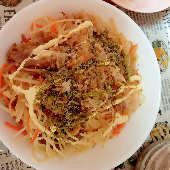 【白ワインに合う】千切り野菜のプルコギ風パスタ